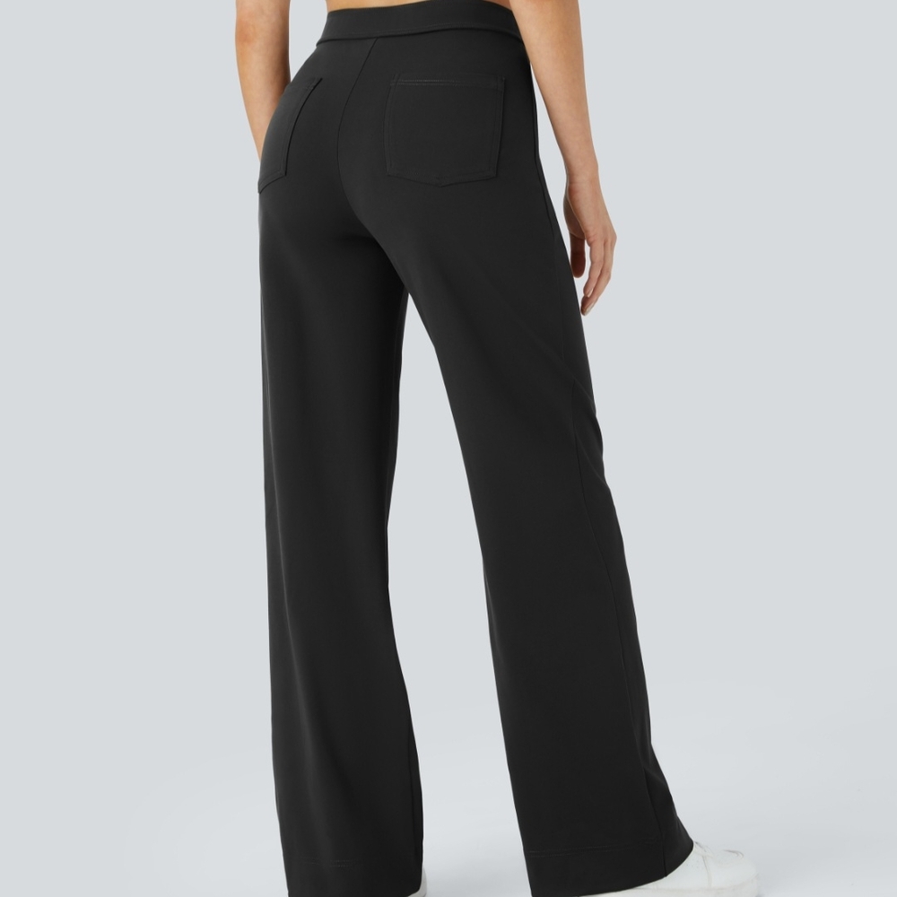 HALARA Black Straight Leg Pants Professional Elegance - Picture 5 of 7